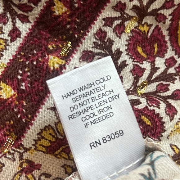 Drew Anthropologie Festival Pants Patchwork Metallic Wide Leg Women's Size Small - Picture 14 of 14